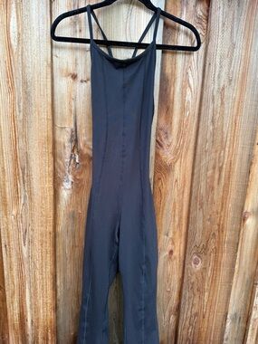 Free People Movement Black Strappy Jumpsuit